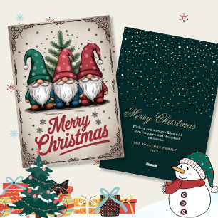 Vintage Weihnachtsgrüße Feiertagskarte