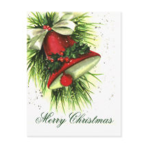 Vintage Weihnachtsgrüße Postkarte