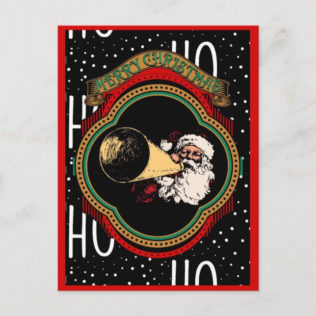 Vintage Weihnachtsgrüße Postkarte (Vorderseite)