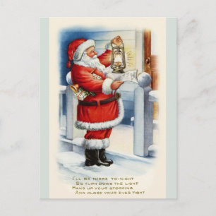 Vintage Weihnachtsgrüße Postkartenkopie Feiertagspostkarte