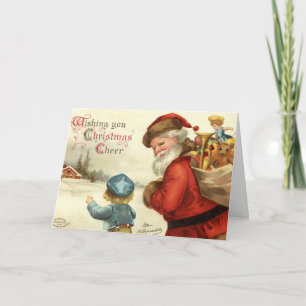 Vintage Weihnachtsgrußkarte Feiertagskarte