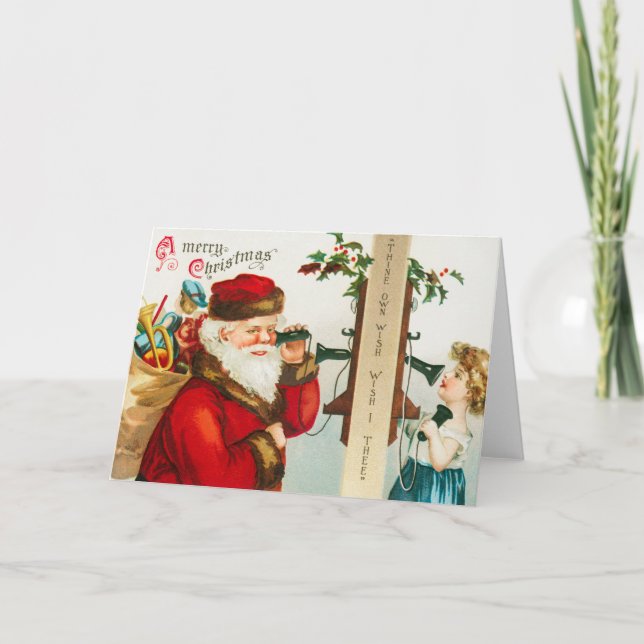 Vintage Weihnachtsgrüßkarte Karte (Vorderseite)