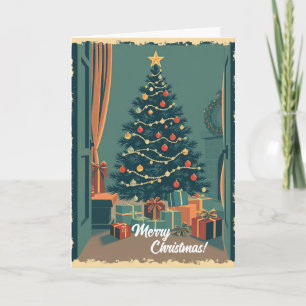 Vintage-Weihnachtsillustration Karte