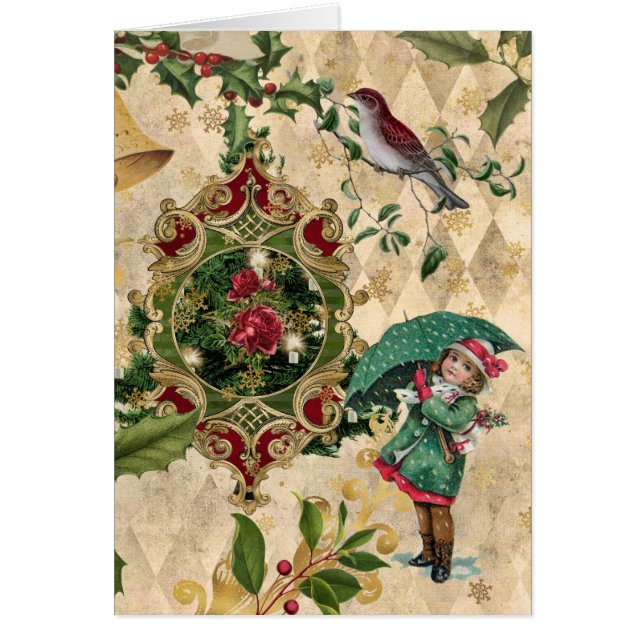 Vintage Weihnachtskarte (Vorne)