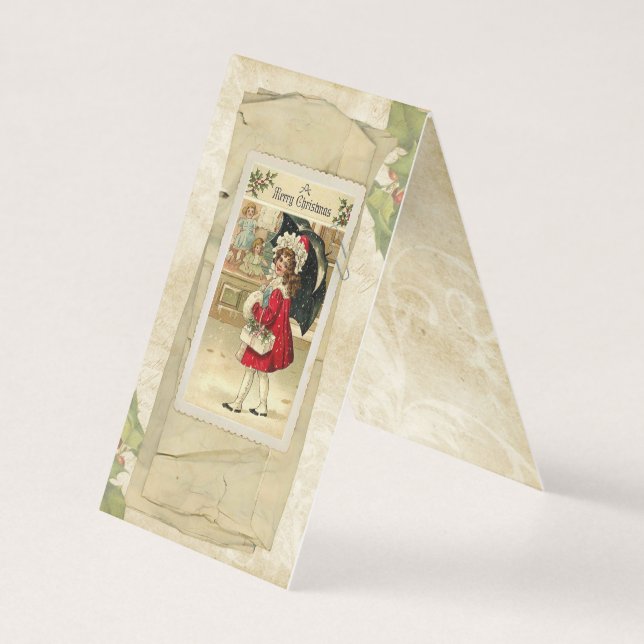 Vintage-Weihnachtskarte (Vorderseite)