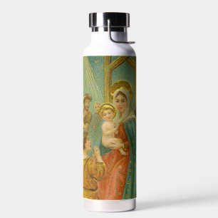 Vintage-Weihnachtskarte aus der Edwardianischen Är Trinkflasche