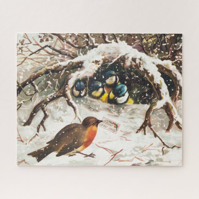 Vintage-Weihnachtskarte aus der viktorianischen Är (Horizontal)