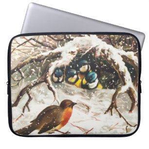 Vintage Weihnachtskarte aus der viktorianischen Är Laptopschutzhülle