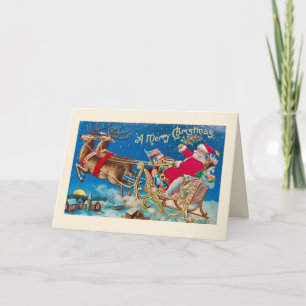 Vintage Weihnachtskarte Feiertagskarte