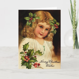 Vintage-Weihnachtskarte Feiertagskarte