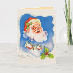 Vintage Weihnachtskarte Feiertagskarte