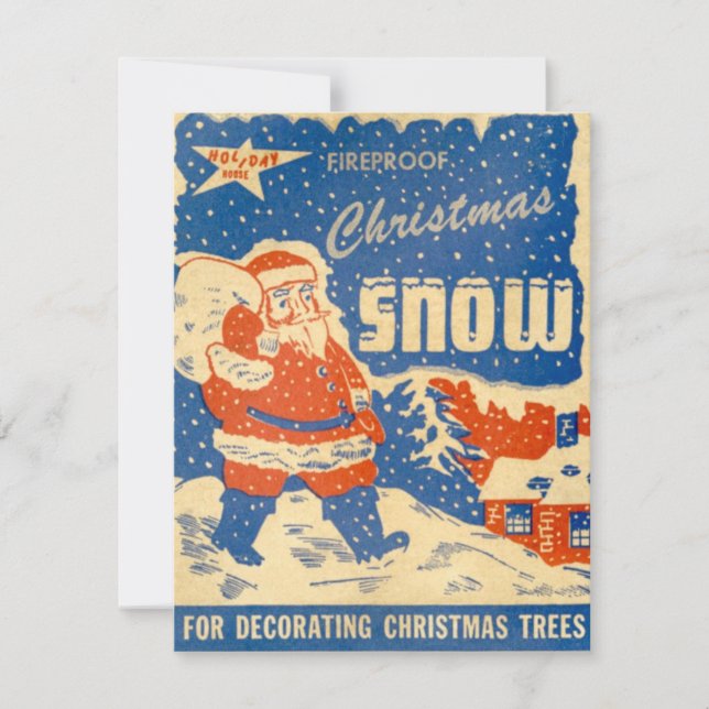 Vintage Weihnachtskarte Feiertagskarte (Vorderseite)