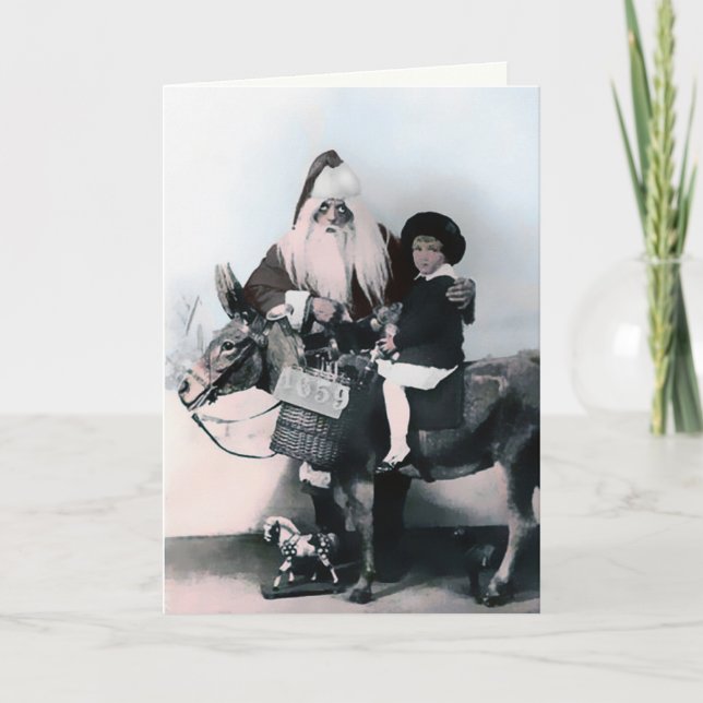 Vintage Weihnachtskarte Feiertagskarte (Vorderseite)