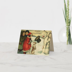 Vintage-Weihnachtskarte Feiertagskarte