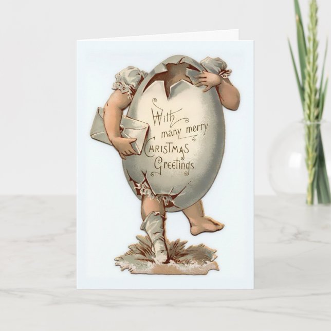 Vintage Weihnachtskarte Feiertagskarte (Vorderseite)