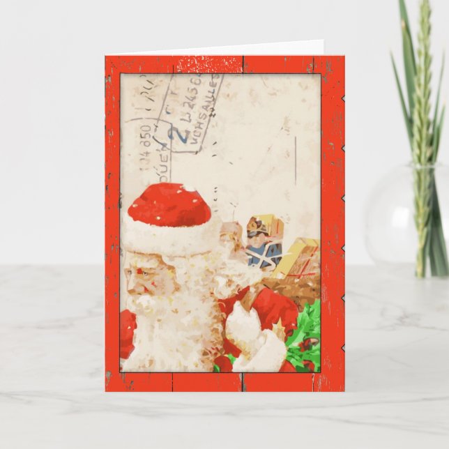 Vintage Weihnachtskarte Feiertagskarte (Vorderseite)
