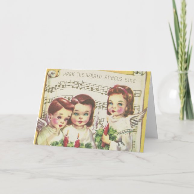Vintage Weihnachtskarte Feiertagskarte (Vorderseite)