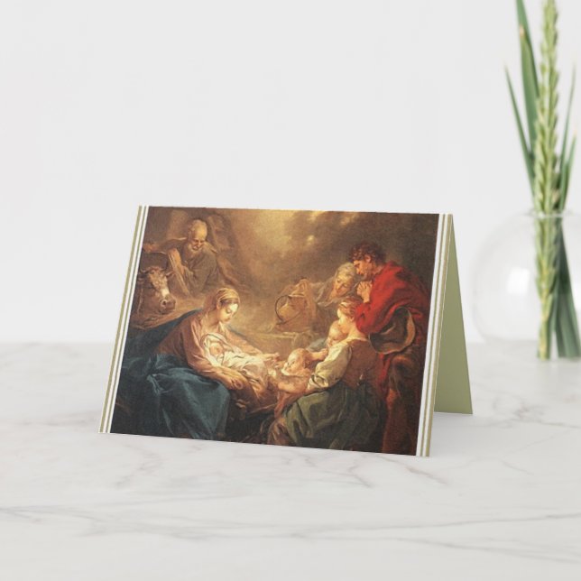 Vintage Weihnachtskarte Feiertagskarte (Vorderseite)