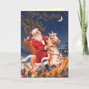Vintage Weihnachtskarte Feiertagskarte