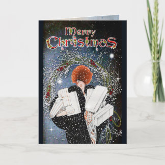 Vintage-Weihnachtskarte Feiertagskarte