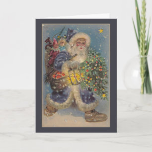 Vintage Weihnachtskarte Feiertagskarte