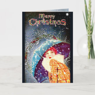 Vintage-Weihnachtskarte Feiertagskarte