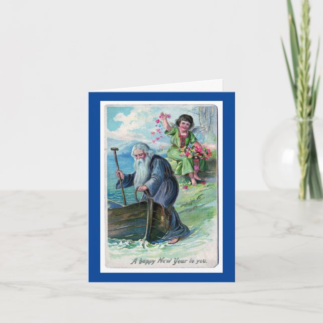 Vintage Weihnachtskarte Feiertagskarte (Vorderseite)