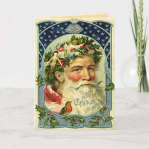 Vintage Weihnachtskarte Feiertagskarte