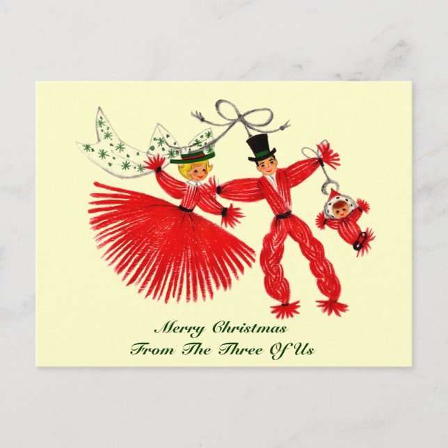 Vintage Weihnachtskarte Feiertagspostkarte (Vorderseite)