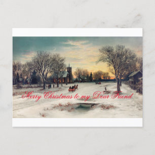 Vintage Weihnachtskarte Frohe Weihnachten Liebe Fr Postkarte