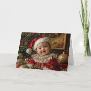 Vintage Weihnachtskarte für Babys Karte