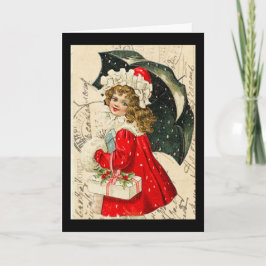 "Vintage Weihnachtskarte für Kinder" Feiertagskarte