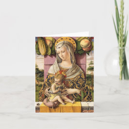 Vintage Weihnachtskarte für Madonna und Kind Dankeskarte