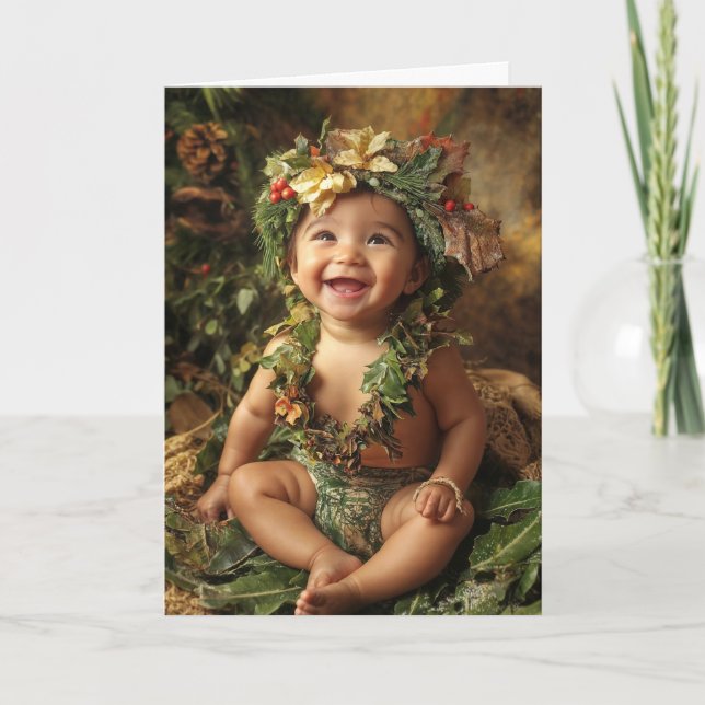 Vintage Weihnachtskarte Karte (Vorderseite)