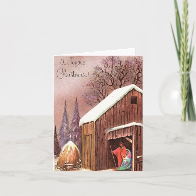 Vintage Weihnachtskarte Karte (Vorderseite)