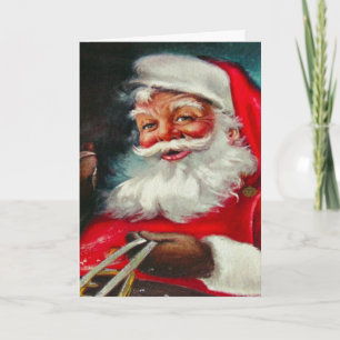 Vintage-Weihnachtskarte mit Weihnachtsmann Karte
