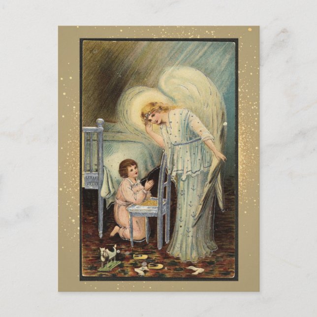 Vintage Weihnachtskarte Postkarte (Vorderseite)