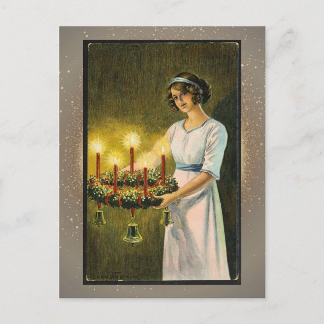 Vintage Weihnachtskarte Postkarte (Vorderseite)