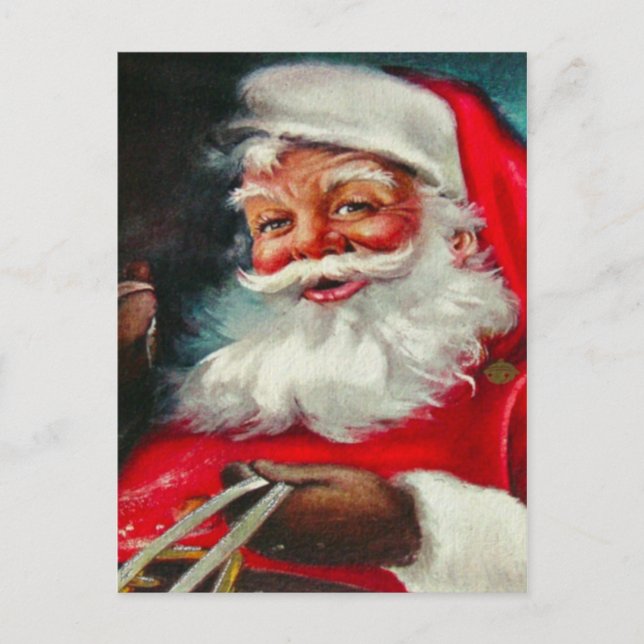 Vintage Weihnachtskarte Postkarte (Vorderseite)