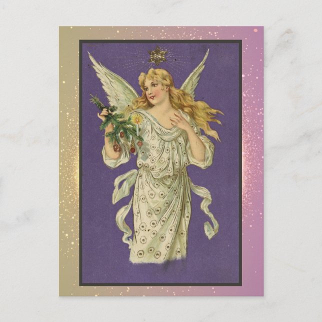 Vintage Weihnachtskarte Postkarte (Vorderseite)