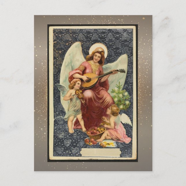 Vintage Weihnachtskarte Postkarte (Vorderseite)