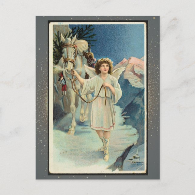 Vintage Weihnachtskarte Postkarte (Vorderseite)