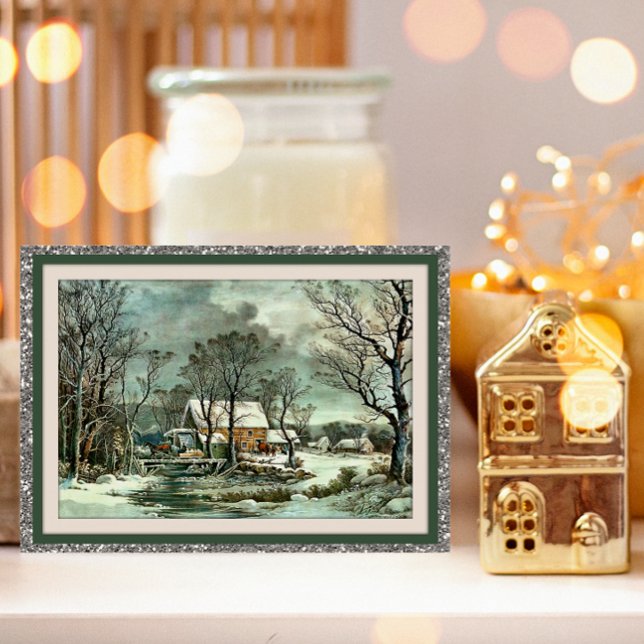 Vintage Weihnachtskarten Feiertagskarte (Von Creator hochgeladen)