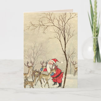 Vintage Weihnachtskarten Feiertagskarte