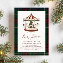 Vintage-Weihnachtskarussell-Tartan-Baby-Party