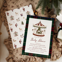 Vintage-Weihnachtskarussell-Tartan-Baby-Party