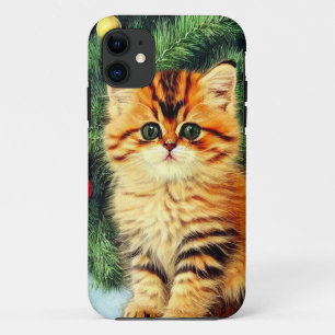 Vintage-Weihnachtskatze Case-Mate iPhone Hülle