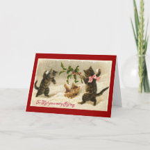 vintage Weihnachtskatzen