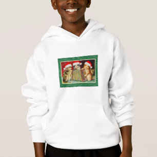 Vintage-Weihnachtskatzen Hoodie