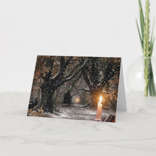 Vintage Weihnachtskerze Feiertagskarte